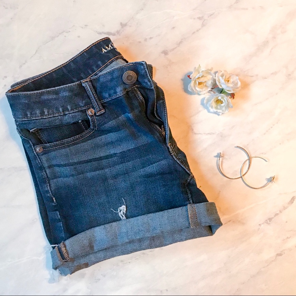 American Eagle Outfitters Midi Jean Shorts
